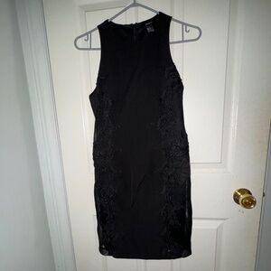 Black halter neck dress